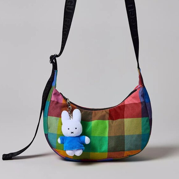 NWT Baggu Small Crescent Bag - Madras - Picture 6 of 6